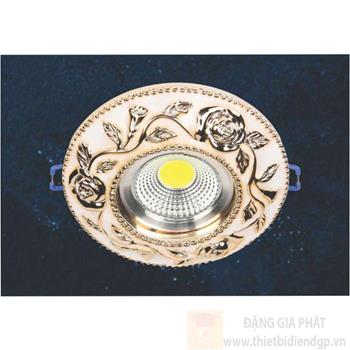 Đèn Downlight âm trần Led COB Tròn 3W, Ø110, khoét lỗ Ø60, ánh sáng trắng NH 313